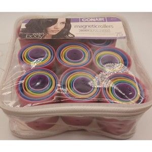 Conair Magnetic Set Rollers 75 Plastic Pieces Variety Size - 75 Piece #61121N